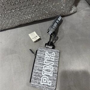 Gray PINK Victoria's Secret Lanyard